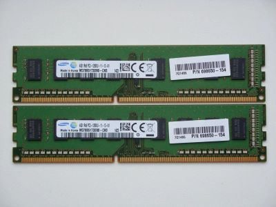 Лот: 10966471. Фото: 1. 8Gb (2 x 4Gb) Samsung 1Rx8 PC3-12800... Оперативная память
