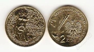 Лот: 2769586. Фото: 1. 2 злотых 2004год. Станислав Выспяньский. Европа