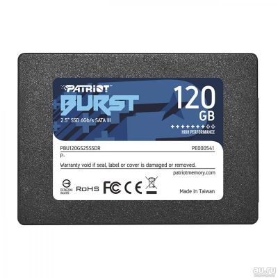 Лот: 18125662. Фото: 1. SSD SATA 120Gb 2.5" PATRIOT PBE120GS25SSDR... SSD-накопители