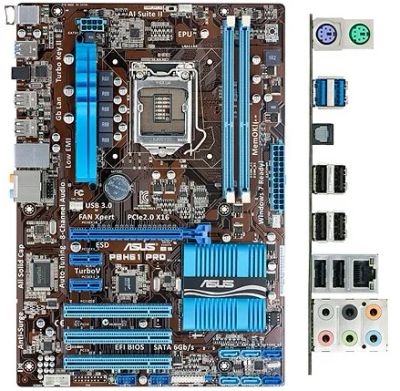 Лот: 8621351. Фото: 1. Комплект Мат плата ASUS P8H61... Материнские платы