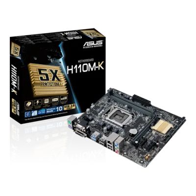 Лот: 19959352. Фото: 1. материнская плата asus h110m-k. Материнские платы