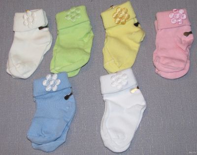 Лот: 17295026. Фото: 1. носочки носки на девочку для новорожденных... Чулочно-носочные изделия