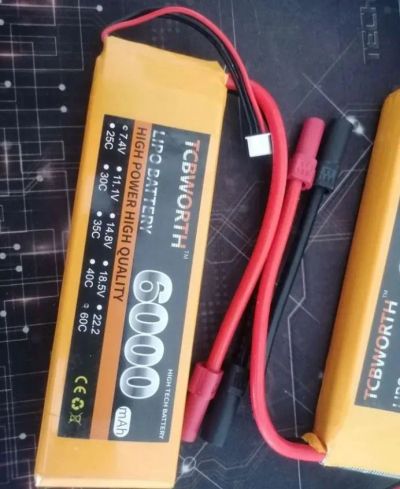 Лот: 19873203. Фото: 1. Аккумулятор новый Lipo 2s 6000mah... Запчасти, комплектующие