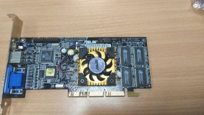 Лот: 16439882. Фото: 1. AGP видеокарта 32mb ASUS V7100pro... Видеокарты