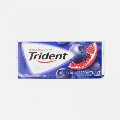 Лот: 8742978. Фото: 1. Жевательная резинка Trident Blueberry... Жевательная резинка