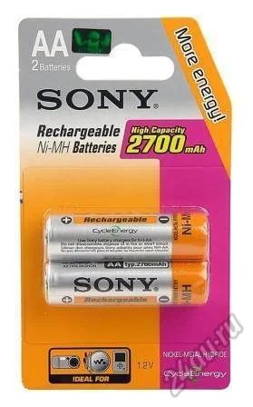 Лот: 5548534. Фото: 1. Аккумулятор AA SONY 2700 mAh уп... Аккумуляторы, зарядные