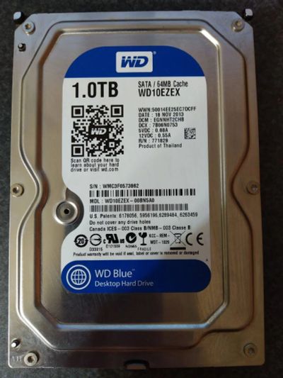 Лот: 14474311. Фото: 1. Жесткий диск WD Blue 1tb 64mb. Жёсткие диски (HDD)