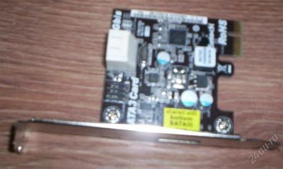 Лот: 1695271. Фото: 1. Котроллер PCI-e 1x 2*Sata3 6Gb... Платы расширения, контроллеры, доп. порты