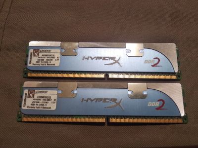 Лот: 16698853. Фото: 1. DDR2 Kingston Kit 2×1gb PC8500... Оперативная память