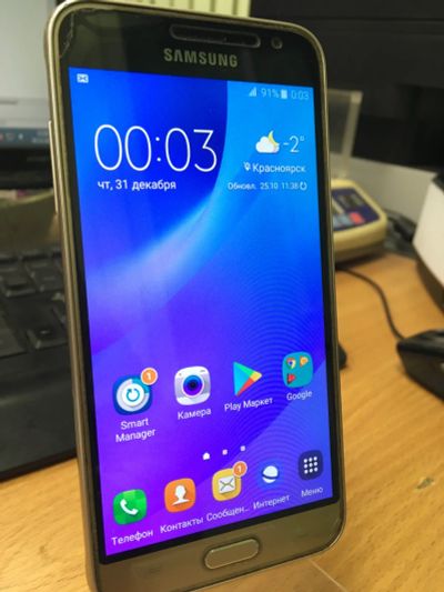 Лот: 17049786. Фото: 1. Смартфон Samsung Galaxy J3 2016. Смартфоны