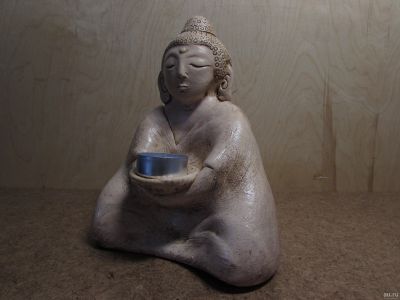 Лот: 17753664. Фото: 1. Подсвечник для свечи. "Будда... Керамика