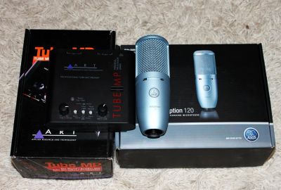Лот: 2340072. Фото: 1. AKG Perception 120 + ART TUBE... Студийные микрофоны, радиомикрофоны и радиосистемы