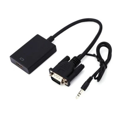Лот: 12061425. Фото: 1. Кабель VGA+AUX - HDMI (20см). Шлейфы, кабели, переходники