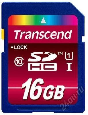 Лот: 5542160. Фото: 1. Карта памяти SDHC 16Gb Transcend... Карты памяти
