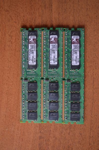 Лот: 19919246. Фото: 1. Kingston KVR533D2N4/1G DDR2 3x1Gb. Оперативная память