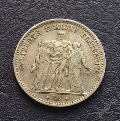 Лот: 1702618. Фото: 1. 5 франков 1875 г. Франция, 25... Европа