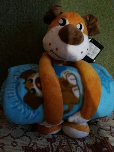 Лот: 9800721. Фото: 1. Плед с игрушкой. Мягкие