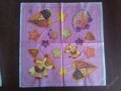 Лот: 1229405. Фото: 1. Салфетка для декупажа №3. Другое (ручная работа)