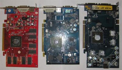Лот: 1615814. Фото: 1. 3 неисправные видеокарты pci-e. Видеокарты