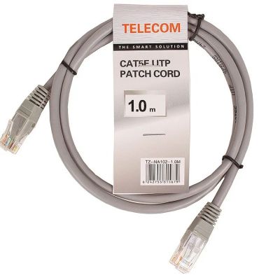 Лот: 20998937. Фото: 1. Патч-корд литой TELECOM UTP Кат... Сетевые кабели