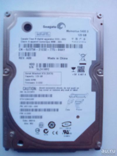 Лот: 11199749. Фото: 1. Жесткий диск ноутбука 120гб. Жёсткие диски (HDD)