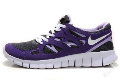 Лот: 1186400. Фото: 1. Nike free run 2 Черно-Фиолетовые. Кеды, кроссовки, слипоны