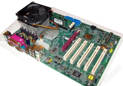 Лот: 612542. Фото: 1. MB EP-8K9A7I + CPU Duron 1600Mhz... Материнские платы