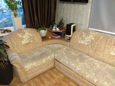 Лот: 16358566. Фото: 1. Угловой раскладной диван с креслом. Диваны