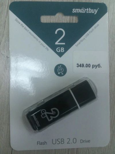 Лот: 9539198. Фото: 1. Флэш-диск 2 GB Smartbuy Glossy. USB-флеш карты