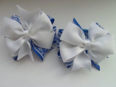 Лот: 8235006. Фото: 1. Банты (на резиночках) школьные... Цветы из ткани