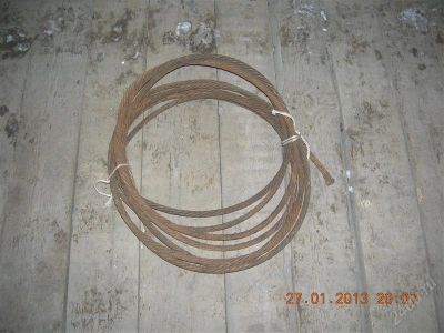 Лот: 2461209. Фото: 1. Трос стальной б/у (8м). Другое (строительство и ремонт)