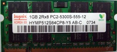 Лот: 6357908. Фото: 1. Hynix Universal 1GB 2Rx8 PC2-5300S-555-12... Другое (компьютеры, оргтехника, канцтовары)