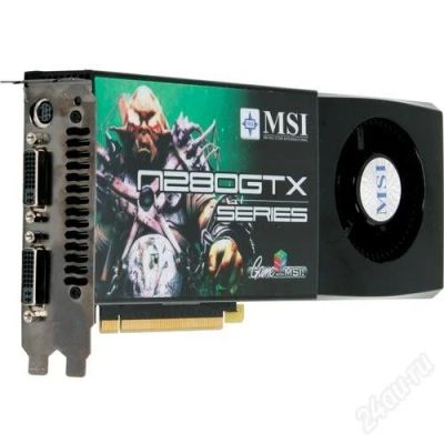Лот: 1322667. Фото: 1. MSI GTX280 OC 1024MB. Видеокарты