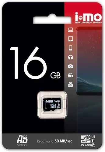 Лот: 24514086. Фото: 1. Карта памяти IMO microSDHC 16GB... Карты памяти