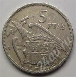 Лот: 200270. Фото: 1. Испания. 5 песет 1957г. (2). Европа