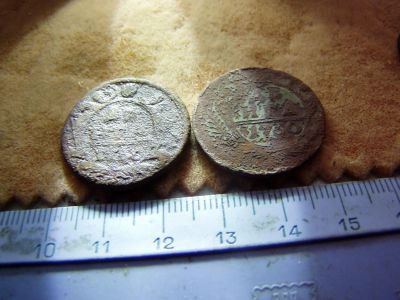 Лот: 7987303. Фото: 1. Две нечастых денги 1750 года... Россия до 1917 года