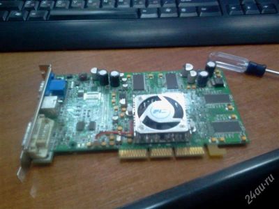 Лот: 2772909. Фото: 1. AGP видеокарта Radeon fic AT 009... Видеокарты