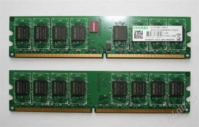Лот: 325611. Фото: 1. Kingmax DDR2 8500 (1066MHz) 2X1024. Оперативная память
