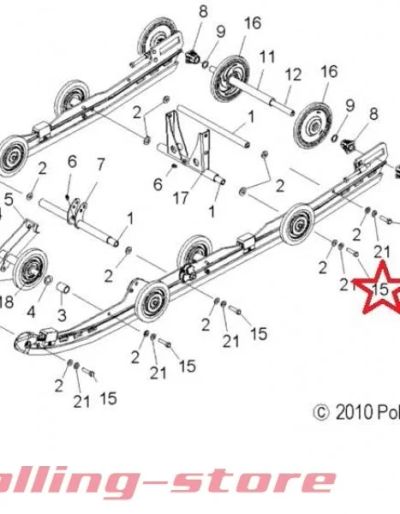 Лот: 11975662. Фото: 1. Болт подвески Polaris WIDETRAK... Запчасти