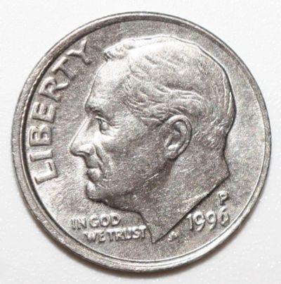 Лот: 11602772. Фото: 1. 1 дайм (10 центов) 1996 год. США... Америка
