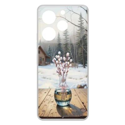 Лот: 25134802. Фото: 1. Чехол Krutoff Clear Case "Верба... Чехлы, бамперы
