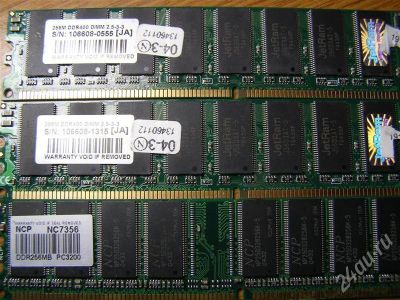 Лот: 254258. Фото: 1. 3*256 DDR400. Оперативная память
