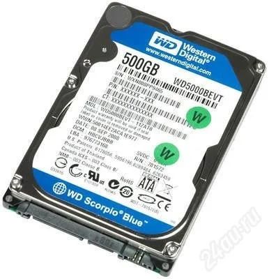 Лот: 1564767. Фото: 1. WD 500Gb 2.5" SATA. Жёсткие диски (HDD)