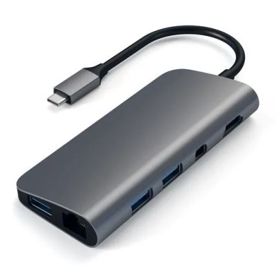 Лот: 21439144. Фото: 1. USB адаптер Satechi Aluminum 9-в-1... USB-флеш карты