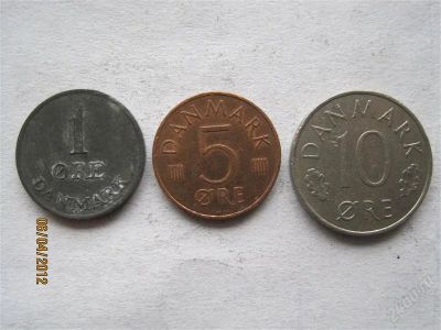 Лот: 1714226. Фото: 1. vz Дания подборка: 1 эре 1963... Европа