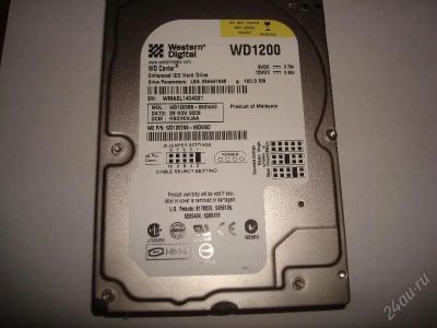 Лот: 150569. Фото: 1. Жесткий WD120Гб IDE. Жёсткие диски (HDD)