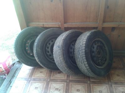Лот: 4099711. Фото: 1. резина с дисками 4*100 r13 шины... Шины на дисках