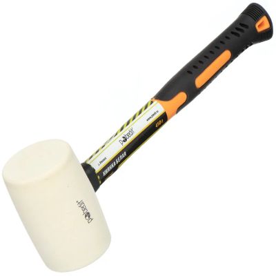 Лот: 24123092. Фото: 1. Киянка 450 г, резина, белая, рукоятка... Ручной инструмент