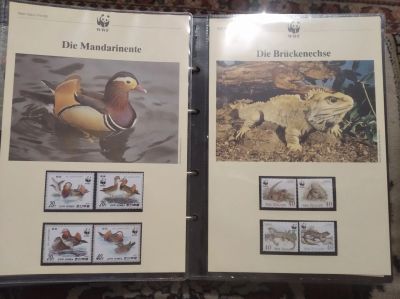 Лот: 24892113. Фото: 1. WWF Фауна. 2 листа** с сериями... Марки