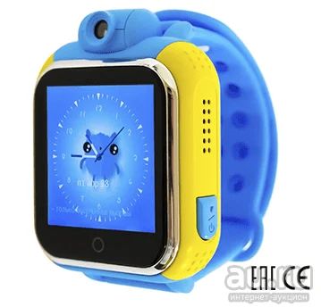 Лот: 13834239. Фото: 1. Smart Baby Watch G10 Blue/Yellow... Смарт-часы, фитнес-браслеты, аксессуары
